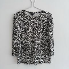 Pre Owned Dorothy Perkins Leopard Print Long Sleeve Top