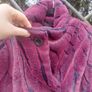 Burgundy and black faux fur coat (free post) Image 2