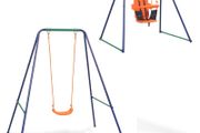 2-in-1 Single Swing and Toddler Swing Orange