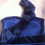 NWT ASOS Navy One Shouldered Dress with Black Velour Detail (Size 10-12) Image 6