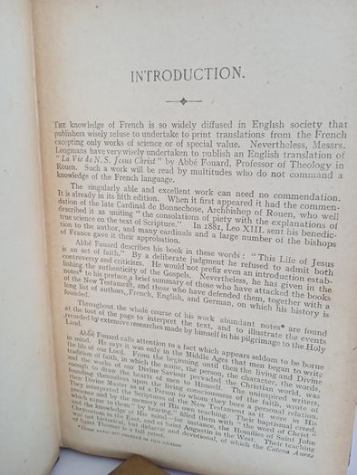 The Christ - The Son of God: A Life of Our Lord and Saviour Jesus Christ by The Abbe Constant Fouard. With an Introduction by His Eminence Cardinal Manning (PT258)
