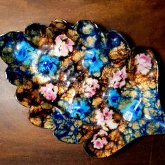 Mid-century enamel on copper dish