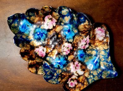 Mid-century enamel on copper dish