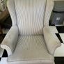 Blue and White striped chair Image 4