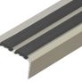 Stair Nosing With Rubber Insert Anodised Aluminium 35mm X 19.5mm X 1000mm Image 2