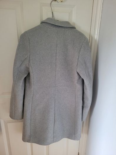 Stradivarius grey wool blend long winter coat,Size S