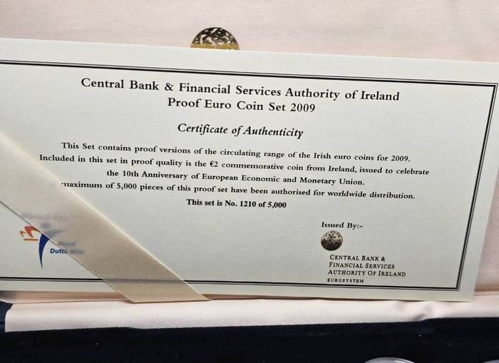 Ireland 2009 Proof Coin Set in Original Holder with COA