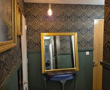 gold large framed mirror