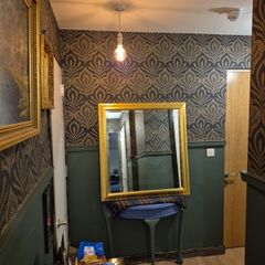 gold large framed mirror