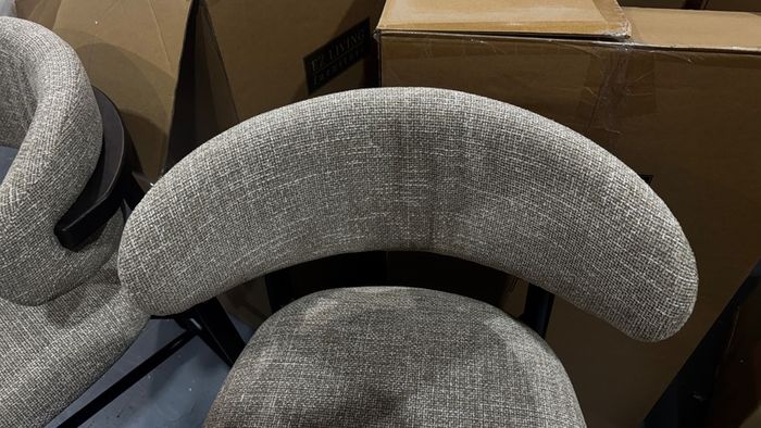4 x Beige Fabric Counter Bar Stools Like New