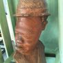 Large Wooden Head Sculpture Image 2