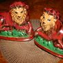 Antique Plaster Lions Image 2