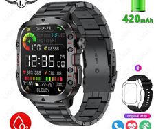 New Smart Watch: 1.96-Inch Screen, 420mAh Battery, Bluetooth Call, Voice Assist