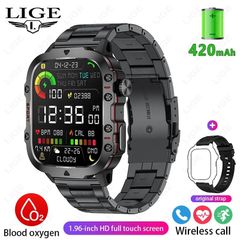 New Smart Watch: 1.96-Inch Screen, 420mAh Battery, Bluetooth Call, Voice Assist