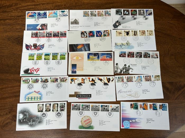 Stamp Collection Bundle GB Britain 1990-1999 MNH / FDC and more