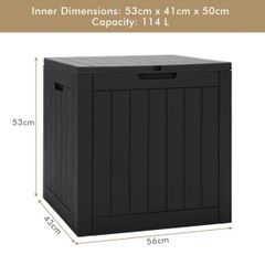 110L Water Resistant Plastic Lockable Deck Box