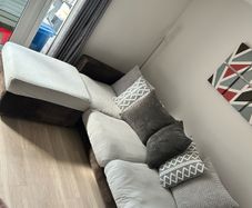 Large Sofa and Footstool