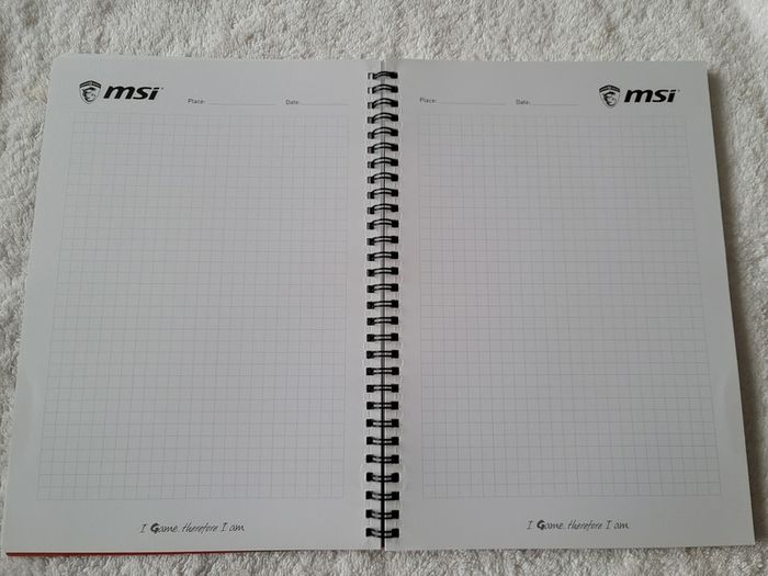 MSI Gaming NotePad Squared Graph Paper Brand New