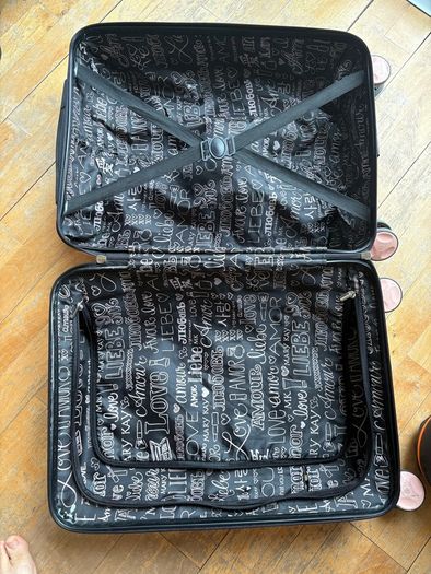 Pink midium size suitcase