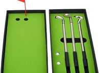main image for ad 3PCS Piece Golf Pen Set, Golf Pen Gift Set, 3PCS Mini Golf Clubs Ball-point Golf Pen Set with Golf Balls Flag Stationery Decorations for Hobby