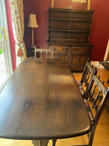 Ercol dresser, table and chairs