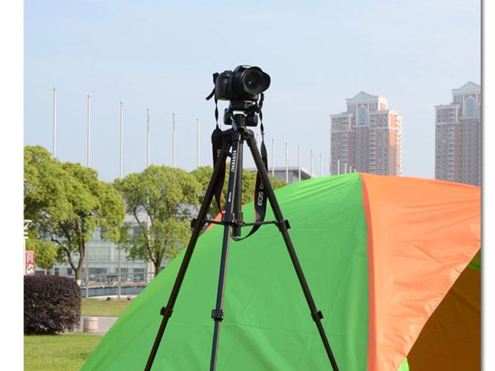 New Aluminum Alloy Expandable Professional Tripod Black