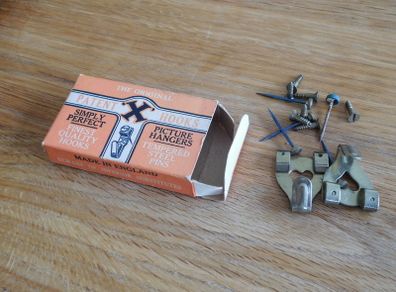 Vintage box of "The Original Patent Hooks"