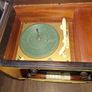 Large Antique Valve Radio and Record Player with Magic Eye, Beautiful Furniture, Collection Only. I got channels on the radio Image 3