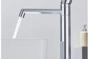 Chrome High Rise Bathroom Sink Faucet, 360 Swivel Bathroom Faucet for Raised Sinks