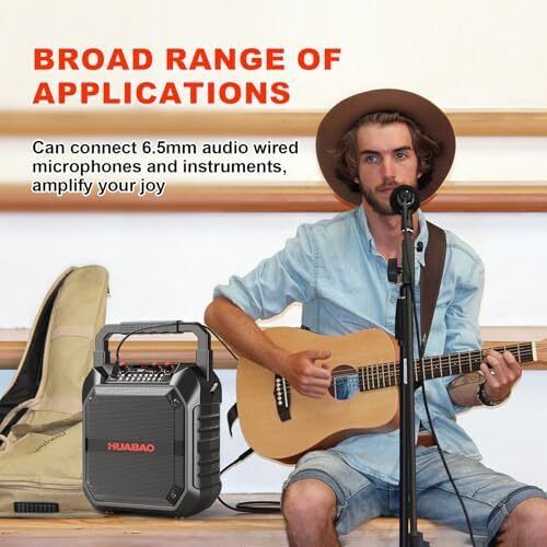 Karaoke Machine with 2 Wireless Microphones, Portable Bluetooth Speaker for Adults & Kids, Bass & Treble Adjustment, PA System Supports TF Card/USB/FM/AUX for Home Party, Indoor and Outdoor