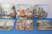 New vintage coasters Parisx6 in packaging