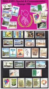 1986 Ireland Stamp Year Pack MNH. See scan for stamps included. All stamps Mint Never Hinged.