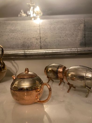 Selection Hand carved Brass items.