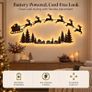 LED Reindeer Santa Sleigh Wall Deco Festive Christmas Lighting (100cm) 3D Light-Up Wooden Reindeer Christmas Decor, DIY fXmas Glow Wall Silhouette Lights,for Home Window Party Decoration Image 6