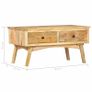 Coffee Table 82x52x42 cm Solid Mango Wood Image 6