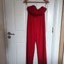 Elegant red pleated jumpsuit for parties and events UK 8 Image 8