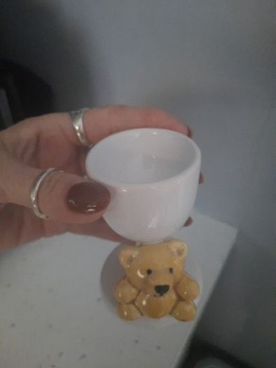 ceramic teddy egg cup