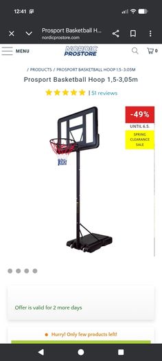 Brand new basketball stand and hoop