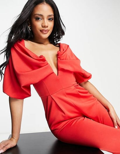 Scuba off the shoulder jumpsuit