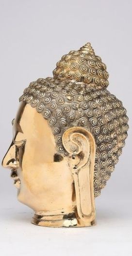 Buddha Head (25cm) - Polished Bronze