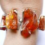 54.4gr giant UNIQUE Baltic Amber Bracelet, SET IN STERLING SILVER 925, Dark Honey Amber Chain and Link Bracelet with natural Inclusions Image 3