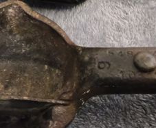 vintage collectable lead ladle ( cast metal)