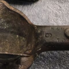 vintage collectable lead ladle ( cast metal)