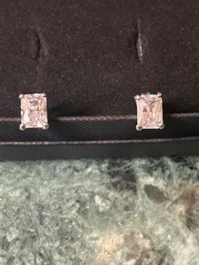 silver cubic zirconia earrings