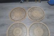 4 large wicker placemats