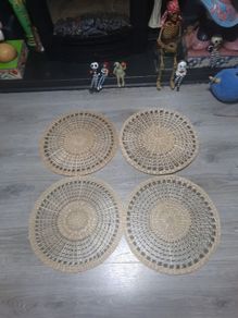 4 large wicker placemats
