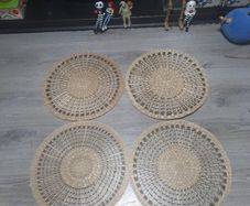 4 large wicker placemats