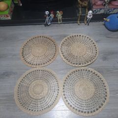 4 large wicker placemats