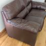 Brown leather couch set Image 6