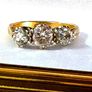 Vintage 24ct Gold Diamond Trilogy Ring Image 7